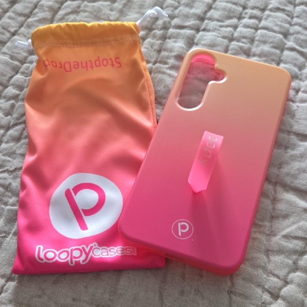 LoopyCases Pink and Orange Phone Case